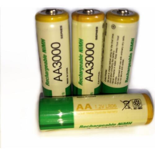 4psc/lot1.2V AA Rechargeable Battery High Power Children Toy 3000mAh AA Rechargeable Ni-MH Battery