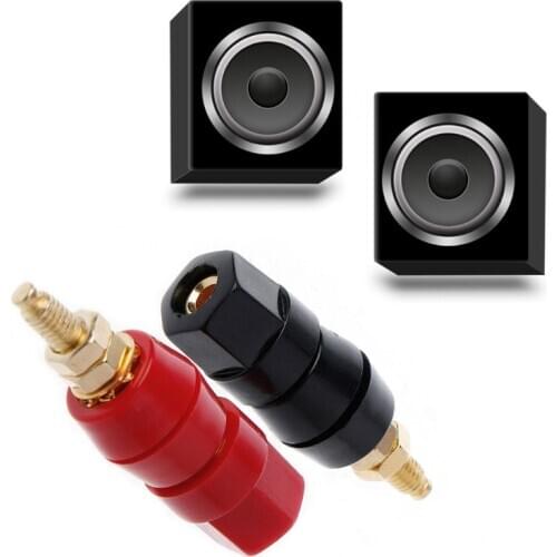 Audio Speaker Terminal 4mm Banana Plug Red and Black Connector Amplifier Binding Post Speaker Jack Electrical Equipment