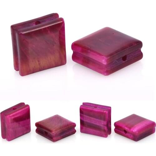 Natural Rose Tiger Eye Stone Square Beads For Jewelry Making DIY Macrame Bracelet Necklace Handmade Accessories 8mm 10mm