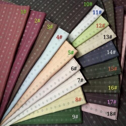 Floral Basic Patchwork Japanese Yarn Dyed Cotton Fabric for Purse Sewing Quilting Bag Craft Cloth Fabric 50*140cm