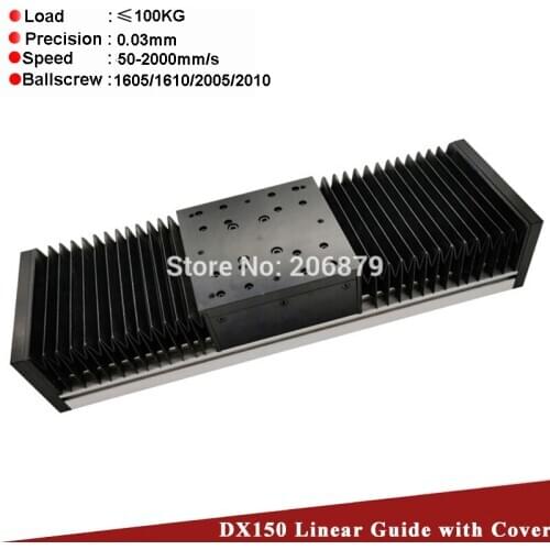 Free Ship 100-300mm Effective Stroke 1605 1610 Ballscrew Sealed Dustproof Linear Guide Rail Motion Slide Module CNC
