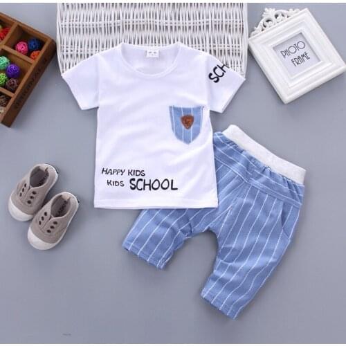 New Hot Sale Baby Boys Clothes O-neck Kids Clothing Sets Casual Childrens Clothing Solid Clothing for Boys Sport Suits 1-4 Y