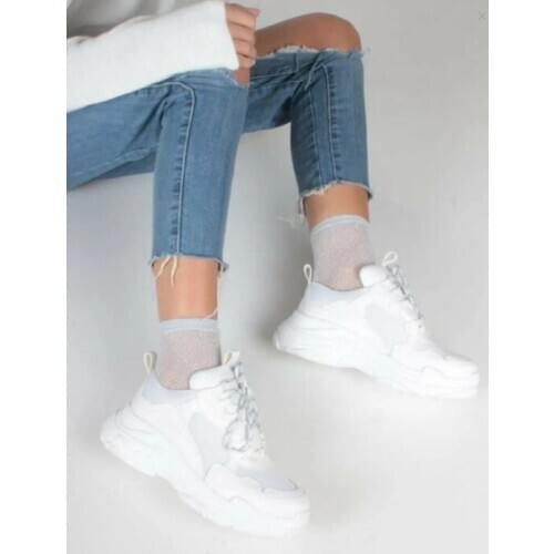 Womens White Skin Sport Shoes