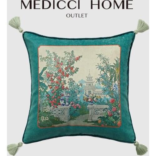 Medicci Home Original Design Cushion Covers American Luxurious Retro Series Pillow Case Toss Throw Pillow Cover Living Room Sofa