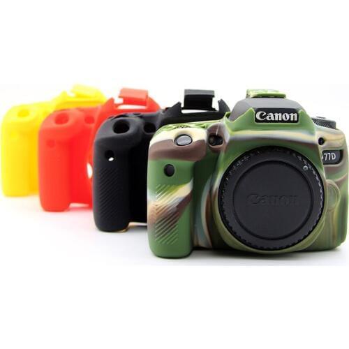 Soft Silicon Rubber Case Cover Frame Skin Protector for Canon EOS 77D DSLR Camera