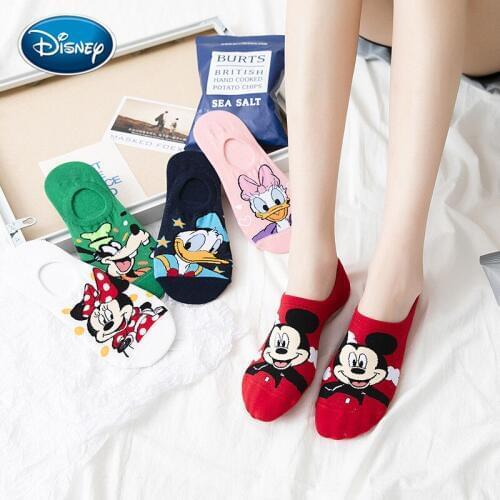Disney Girl Socks Mickey Mouse Donald Duck Casual Cute Scoks Cartoon animal invisible ankle Socks Cotton happy Funny sock