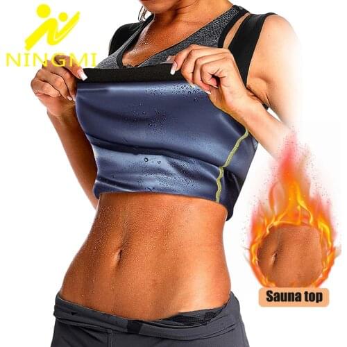 NINGMI Wholsale Waist Trainer Sauna Top Women Body Shaper Slimming Belt for Weight Loss Sauna Corset Fat Burning Body Shapewear