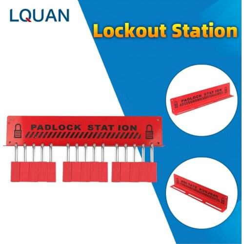 Custom Warning Label Metal Padlocks Board Lockout Station with 5 Locks