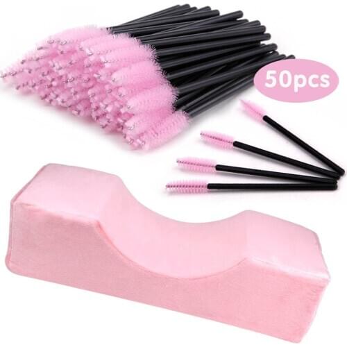 Professional Eyelash Extension Pillow Neck Support Lash Pillow Microbrush Makeup Brushes Disposable Applicators Eyelash Brush