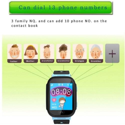 1.44" touch screen sos smart watch Q528 kids gps watch with camera flash