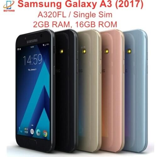 Samsung Galaxy A3 2017 A320F A320FL RAM 2GB ROM 16GB Mobile Phone Octa Core 4.7" 13MP&8MP Exynos NFC Fingerprint Cellphone