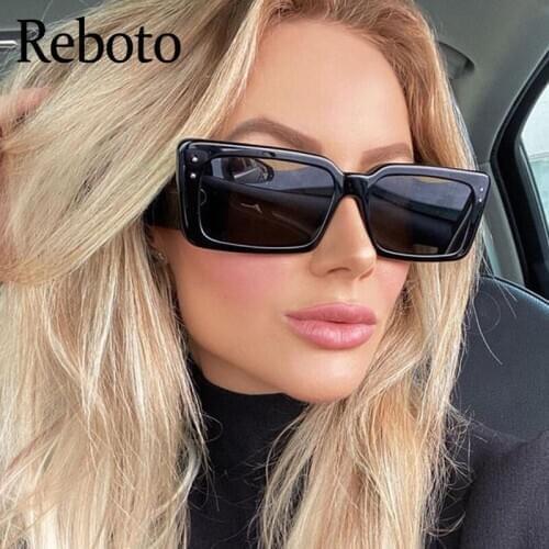 Luxury Square Sunglasses Women 2021Vintage Black Rectangle Brand Designer Retro Sun Glasses Female Eyeglasses UV400 Oculos