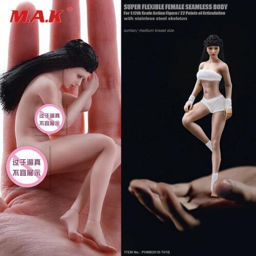 For Collection TBLeague 1/12 Scale Super-Flexible Female Seamless Body Head Sculpt Pale/Suntan Color Doll Model for Fans Gifts