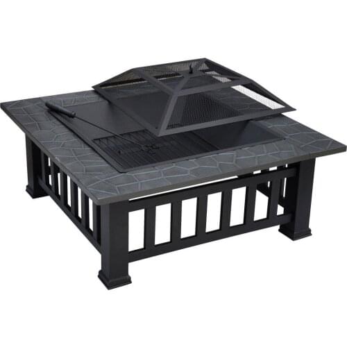 Outdoor Multifunctional Barbecue Table Stainless Steel Leisure Garden Villa Grill