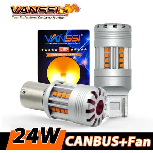 Bau15s PY21W LED Car Trun Signal Lights Canbus Error Free Built in Resistor Anti Hyper Flash Reverse Lamp Bulbs BA15S P21W 1156