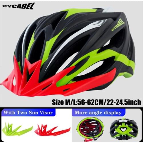 CYCABEL Cycling Helmet Cycling Safety Caps Ultralight EPS+PC Cover Integrally-mold Cycling Helmet Bicycle Helmet MTB Road Bike
