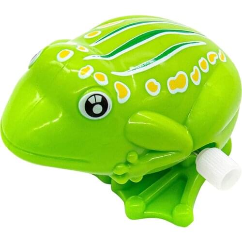 Cute Green Jumping Animal Toys Wind Up Clockwork Baby Toys Classic Educational Interactive Game Wind Up Toy For Children Gift