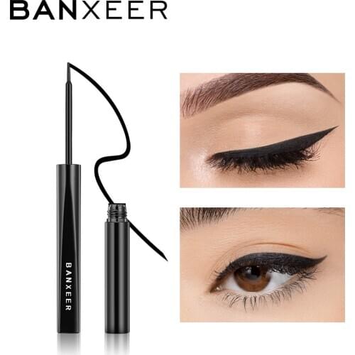 BANXEER High Pigment Black Eyeliner Matte Quick Dry Long-lasting Waterproof Smudgeproof Liquid Eyeliner Makeup Beauty Cosmetic