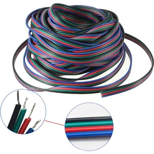 1M 5M 10M 4 Pin Wire Extension Connector Cable Cord Led Rgb Connector For Connecting For SMD 5050 2835 RGB LED Strip Light