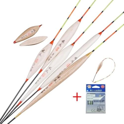 3 pcs/lot Shallow Water Fishing Floats Balsa Wood Buoy Big Buoyancy Bobber Ice Fishing Flotador Carp Fishing Tackle Accessories