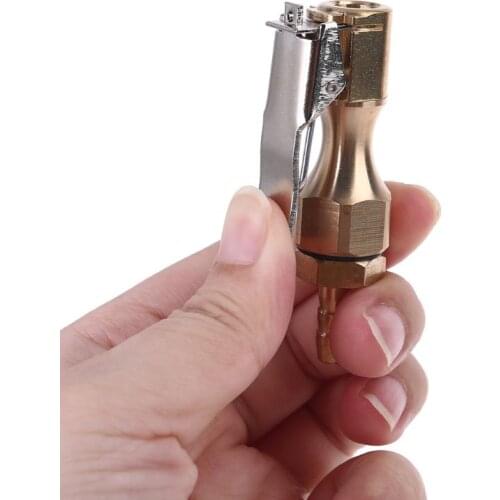6.5mm Locking on Tire Chuck Clip Air Inflator Compressor Pump Adapter for Car 77HF