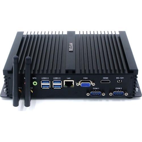 Fanless Industrial Mini PC Windows 10 i5 7200U i5 4200U i3 4005U Mini Computer Celeron 1007U Minipc VGA HDMI RS232 COM