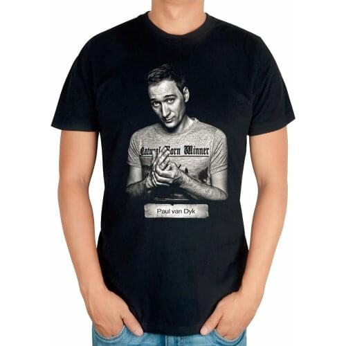 Black Summer Style Cool Fashion Paul van Dyk Brand Dubstep men DJ master shirt mma print 3D Cotton T-shirt Music fitness XXXL