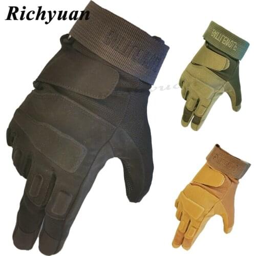 Black Mens Tactical Gloves Military Full Finger Police Paintball Mittens Outdoor Sport Combat Fashion Gloves Women Army Gloves