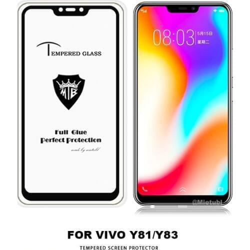 For vivo Y81 Full Cover Full AB Glue Tempered Glass Screen Protector Film for vivo Y81 for vivo Y83 Anti fingerprint