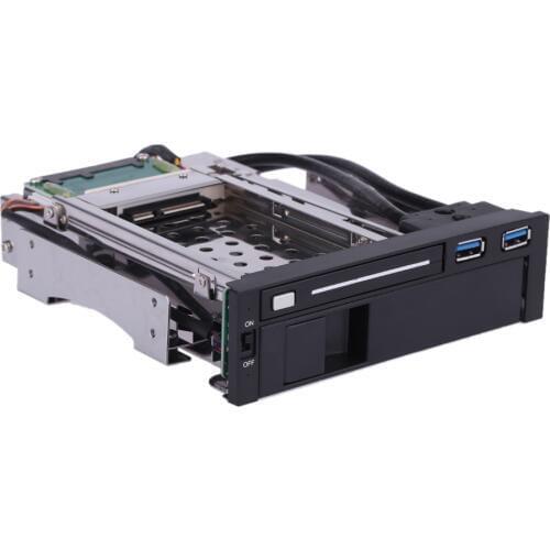 Dual Bay 3.5" + 2.5" Inch USB 3.0 Port SATA III Hard Drive HDD & SSD Tray Caddy Internal Mobile Rack Enclosure Docking Station