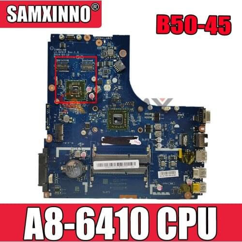 Free Shipping New ZAWBB LA-B291P Laptop mainboard for Lenovo B50-45 motherboard with A8-6410 CPU for AMD video card test OK