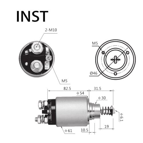 ELECTROMAGNETIC SWTICH SOLENOID FOR 12V 2.8KW 0.331.402.004 1759 115400503001 115400503029 E3542 E3560 E35601 461329