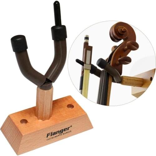 FH-03 Violin Hook Hanger Wood Base Wall Mount Holder for Home Storage and Show Violin Musical Accessories