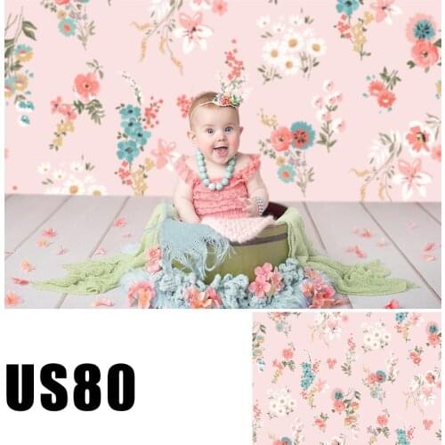 Filming Flower Photography Backdrop Custom Pink Printed Background Photo Studio Newborn Baby Photocall Photobooth Banner