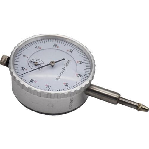 Dial Indicator 0-10mm/0.01mm Resolution Gauge mesure instrument Tool dial Mechanical Indication Strap Ear Aluminum Alloy Case