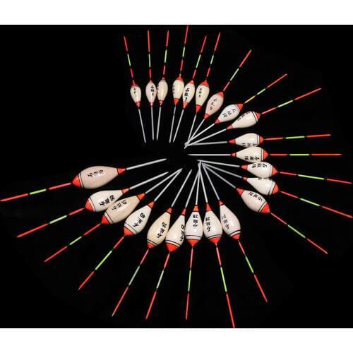 5Pcs/Set 23 Sizes Exquisite Durable Balsa Wood Floats Shallow Floating Long Tail Float Outdoor Fishing Accessories