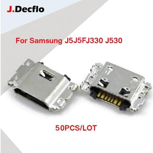 JDecflo 50pcs New Micro USB 7pin Connector Mobile Charging port For Samsung J5 J7 J330 J530 J730 J1 J100 J500 J5008 J500F J700F