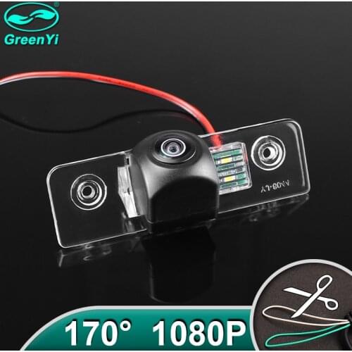 GreenYi HD AHD 1080P 170 Degree Fisheye Lens Vehicle Rear View Camera For Skoda Octavia 2008-2013 Car