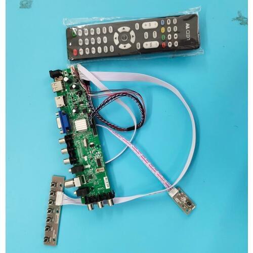 Kit For LTN156AT35-P01 40pin remote Signal controller board digital WLED DVB-T DVB-T2 VGA AV LED TV LVDS USB HDMI 1366X768 15.6"