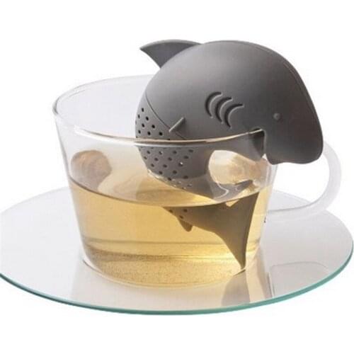 Mini Tea Strainers Silicone Shark Tea Infuser Leaf Strainer Herbal Spice Filter Tea Brewing Tools Teapot Teabags Drinkware