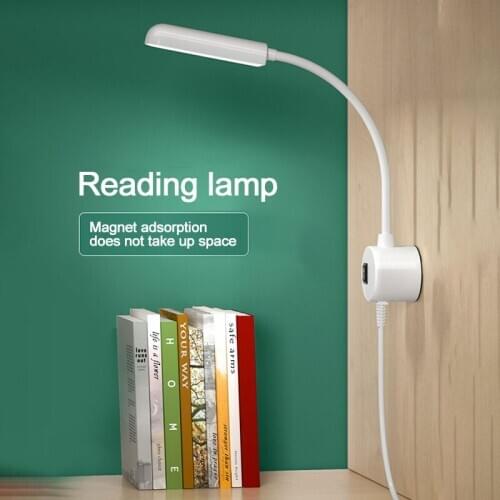 Mini LED desk lamp USB plug-in student dormitory lights bedroom eye protection bedside reading Lamp magnet adsorption lampholder
