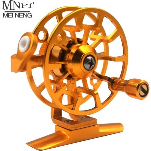 MNFT 1Pcs Ultra-light Former Ice Fishing Wheel Right Handed Fly Fishing Reel CNC Machined Aluminum Full Metal Reels