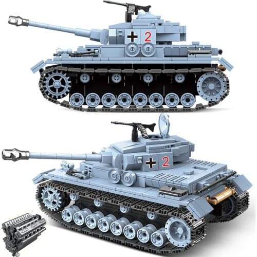 German Tank 716PCS No.4 Military Tank Building Blocks City WW2 Soldier Army Bricks Kids Children DIY Toys Gifts