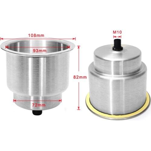 Stainless Steel Cup Drink Holder Brushed For Marine Boat RV Camper Truck