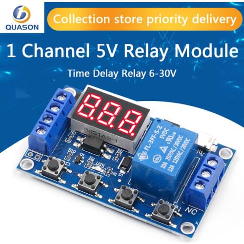 6-30V Relay Module Switch Trigger Time Delay Circuit Timer Cycle Adjustable 828 Promotion