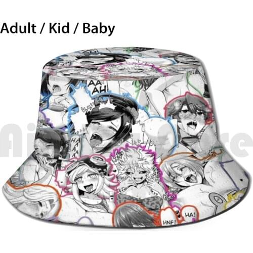 Ecchi Hentai Waifu Girl Manga Anime Sun Hat Foldable UV Protection Hentai Anime Japan Manga Kawaii Lewd Ecchi Japanese