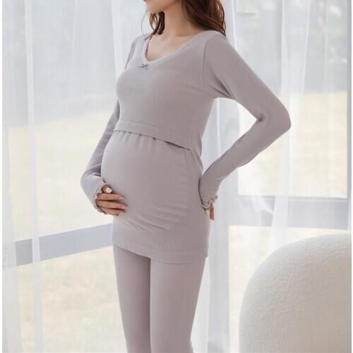SINTEYFOISON Warm Pajamas For Pregnant Women
