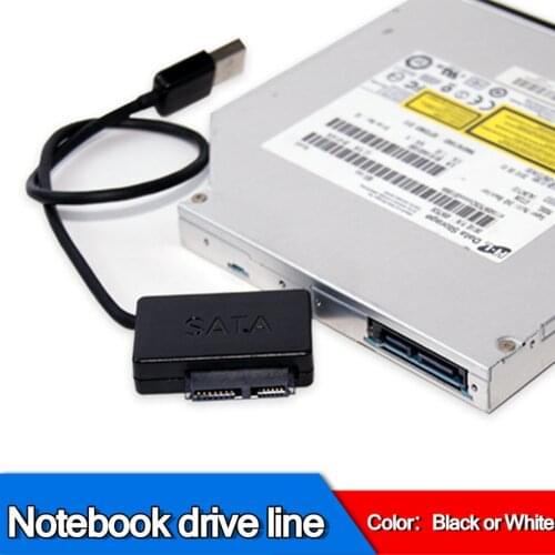 USB2.0 to SATA Laptop CD-ROM Cable Fast Transmission Adapter Cable for 6p and 7p SATA Notebook