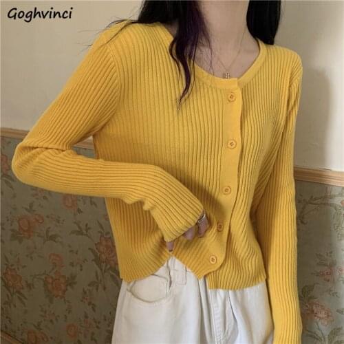 Women Cardigan Casual Summer Thin Outwear Sun-proof Knitted Sweater Long Sleeve Crop Tops Korean Style Female All-match Harajuku
