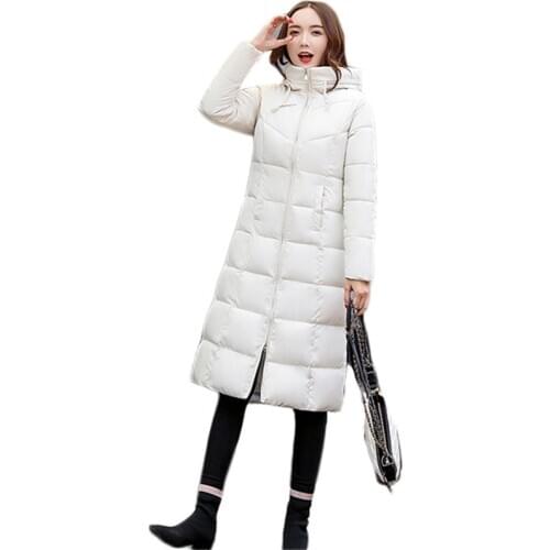 Winter jacket women white 7 colors M-6XL plus size loose hooded down cotton parkas 2020 autumn new long thick warmth coats JD843